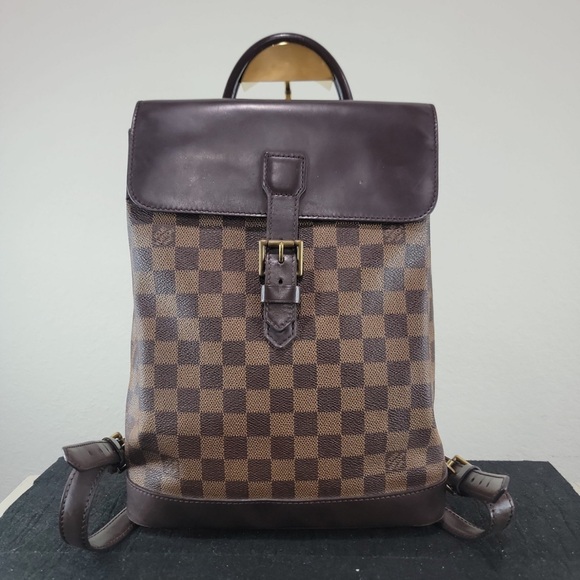 LOUIS VUITTON Damier Ebene Soho backpack 2002 - Picture 1 of 12